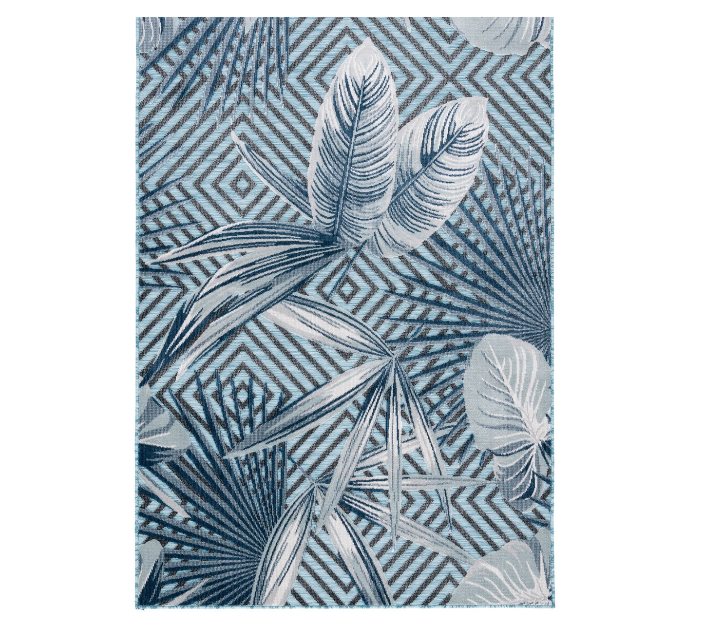 Safavieh Tropical Geometry 5'-1" x 7'-6" Outdoor Rug