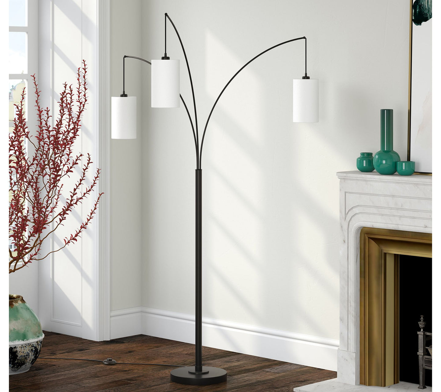 Hudson&Canal Aspen 3-Light Torchiere Floor Lamp