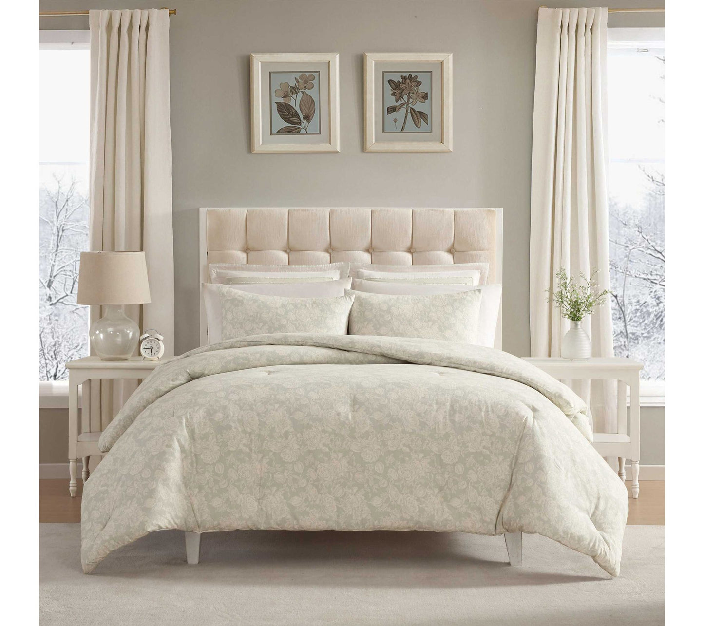 Laura Ashley Meredith Cotton Flannel Full/QueenComforter Set