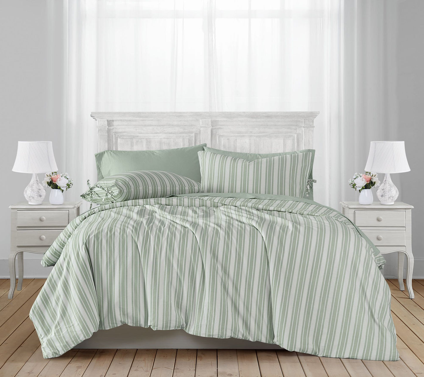 The Farmhouse by Rachel Ashwell Ticking StripeKing Duvet Set