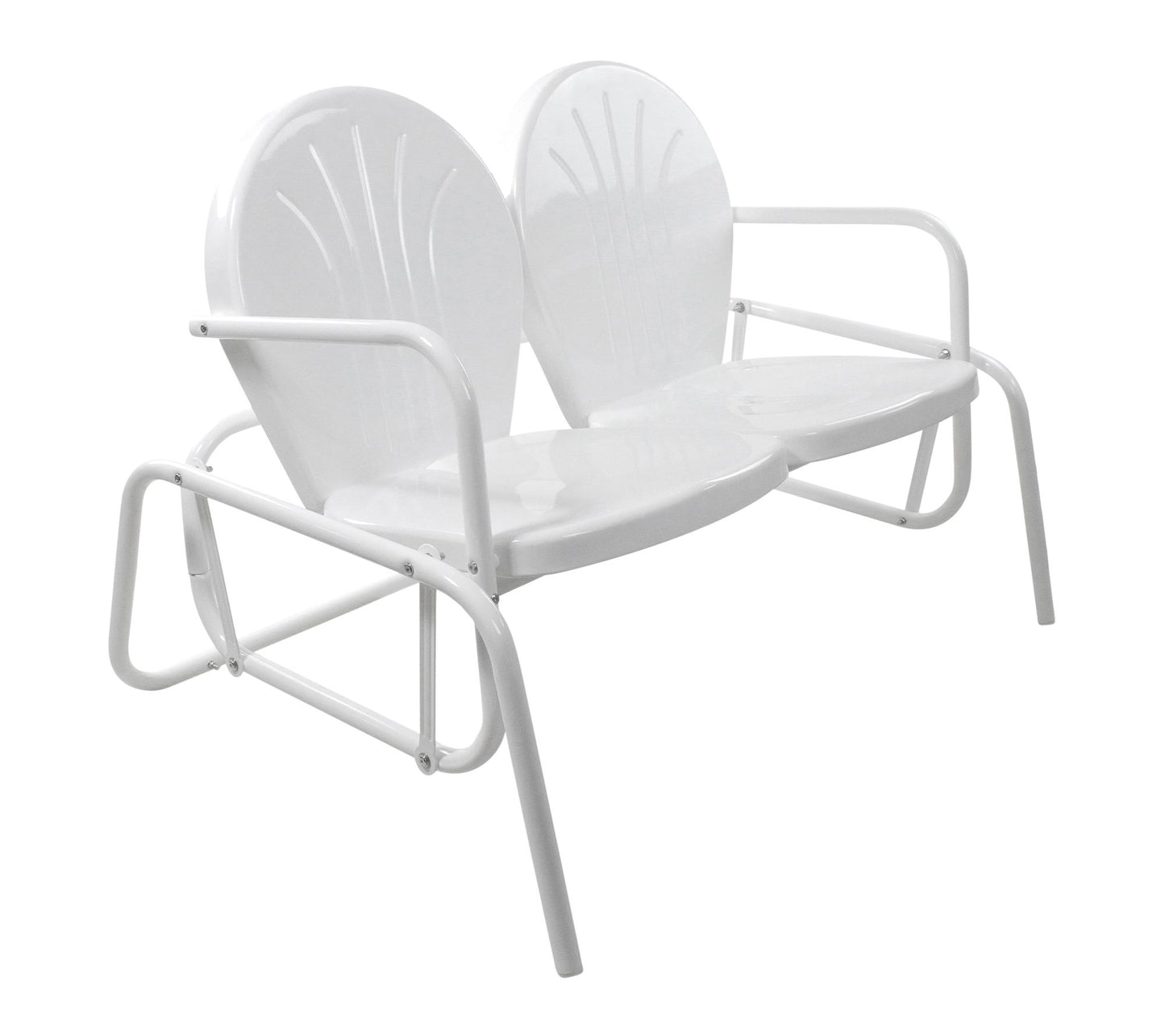 Northlight 48.2 5" Retro Tulip Double Glider P atio Chair