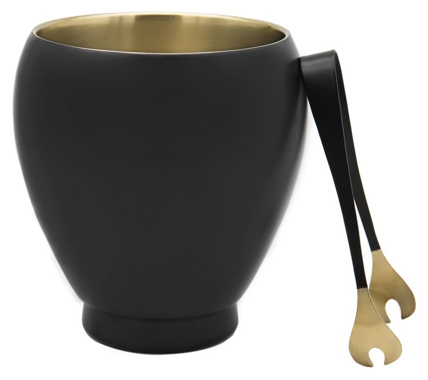Godinger Nero D'oro Ice Bucket with Tong
