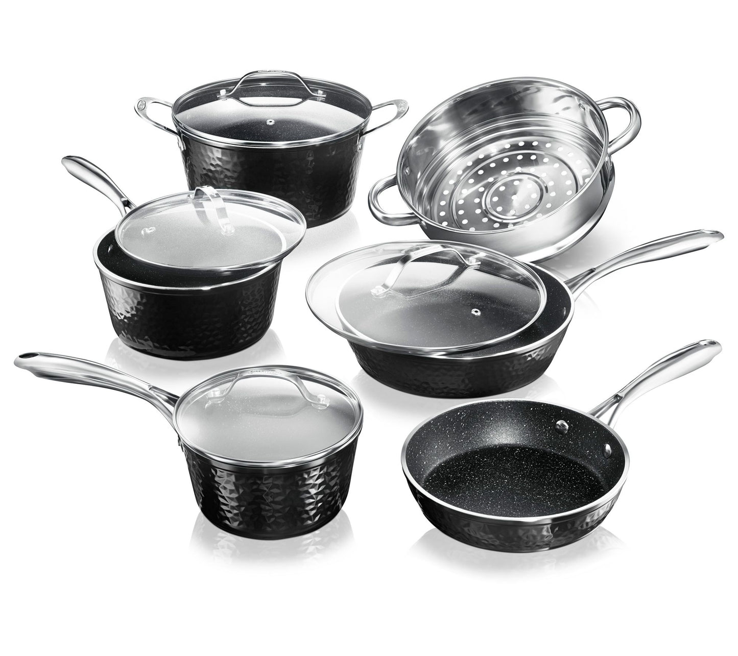 Granitestone 10-Piece Hammered Nonstick Cookwar e Set