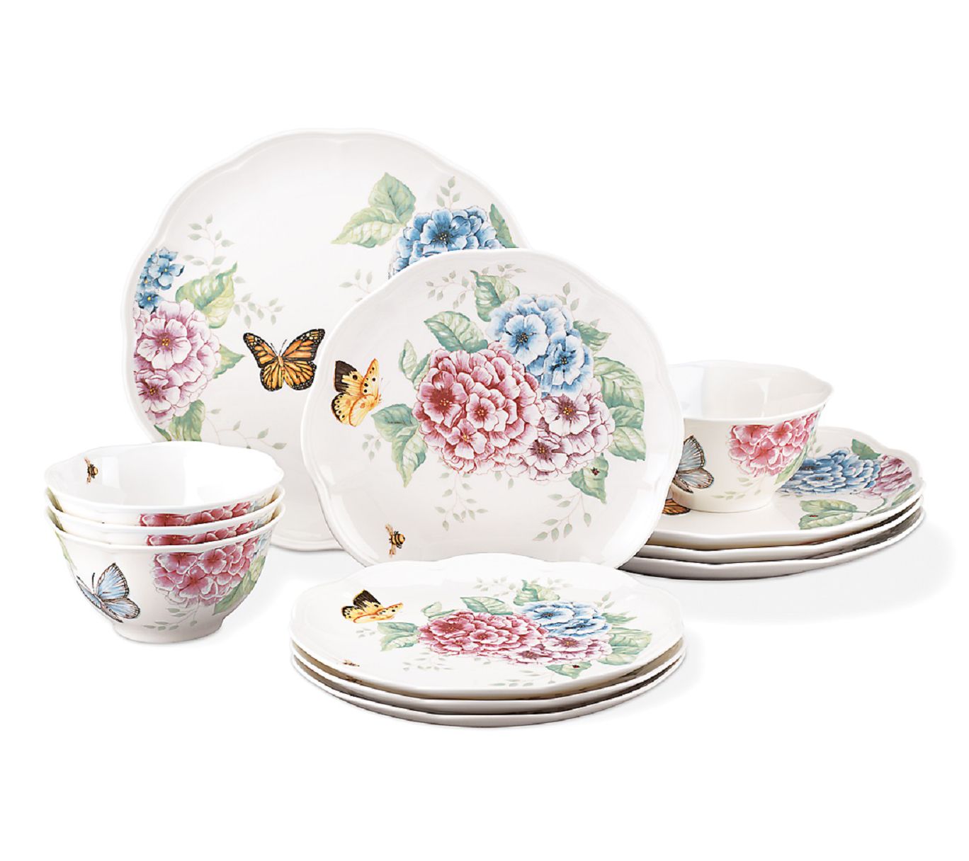 Lenox 12-Piece Butterfly Meadow Hydrangea Set