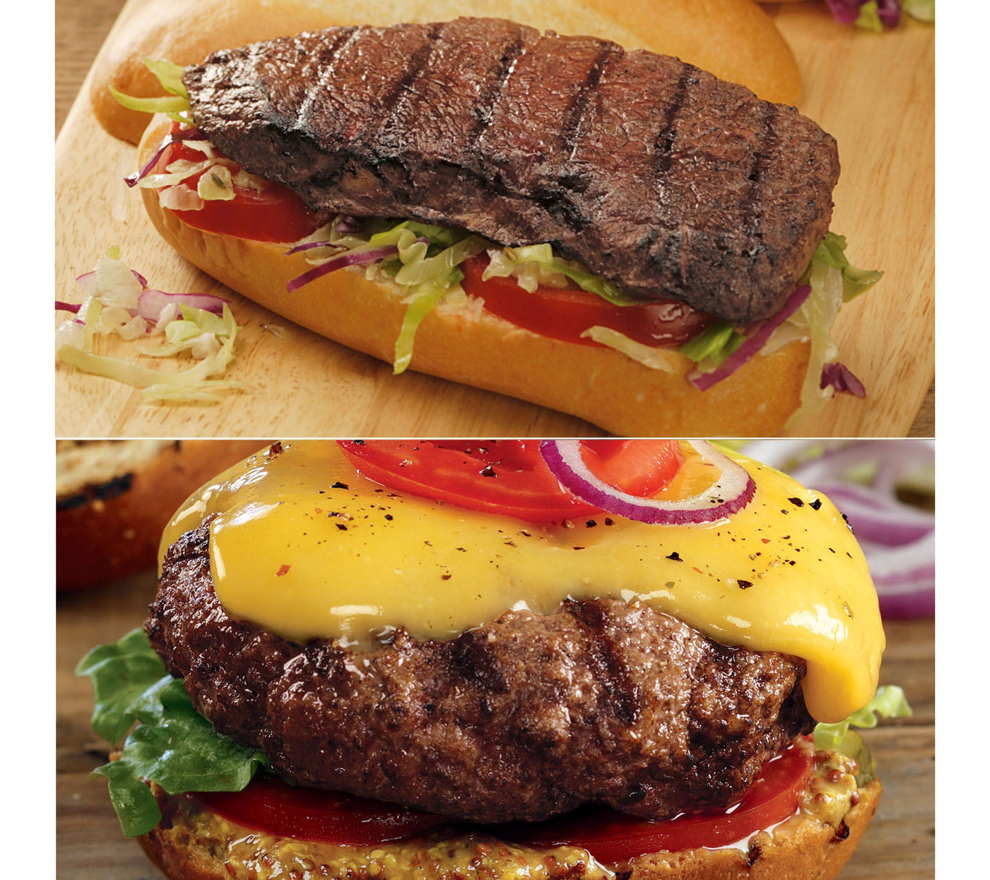Kansas City Steak Co. (12) Steakburgers & (12)andwich Steaks
