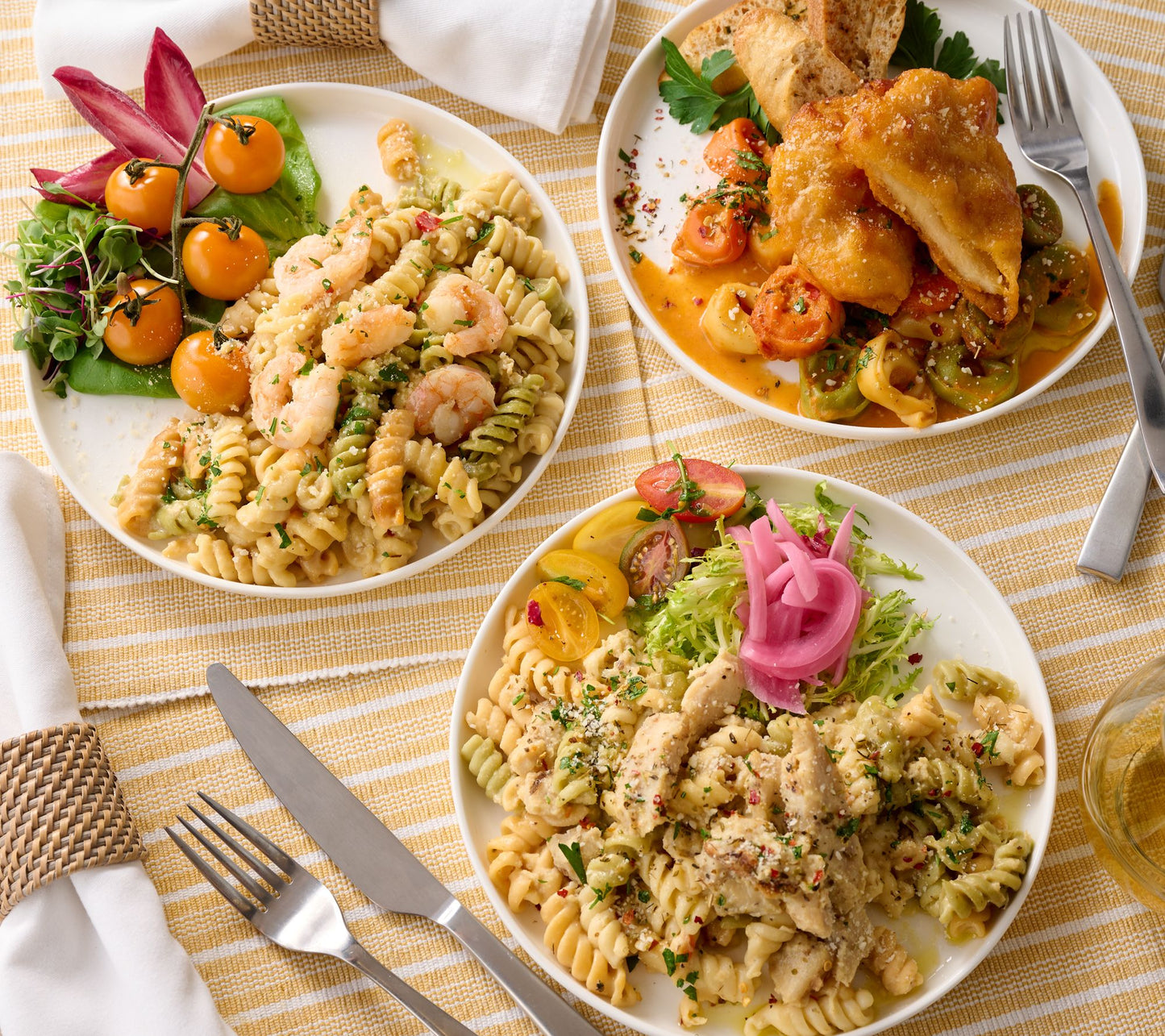 Fusha Foods (6) 11-oz Heat & Eat Chicken and Shrimp Italian Meals