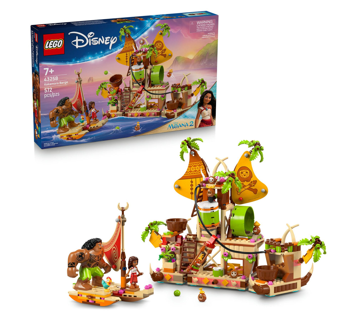 LEGO Disney Moana 2 Kakamora Barge Toy Building Set 43258