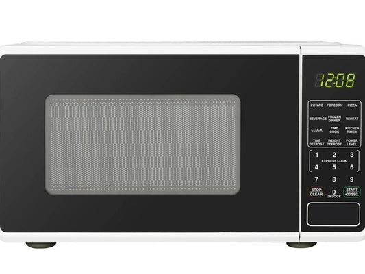 0.7 Cu ft Countertop Microwave Oven, 700 Watts, White Household Kitchen Appliances