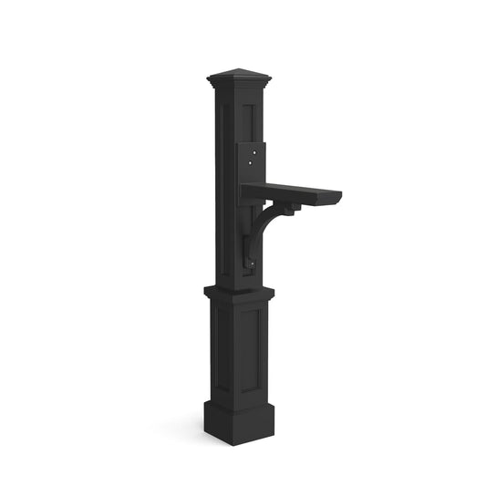 Mayne Black Polymer 4 X 4 Mount Mailbox Post 5813-B