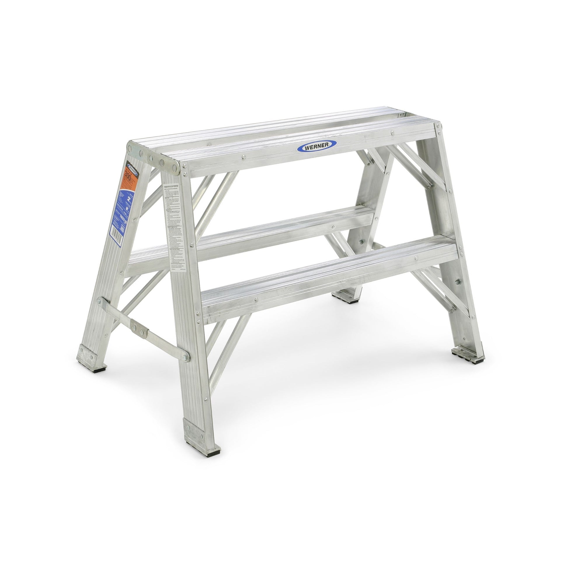 Werner TW370 2-ft Aluminum Type 1a- 300-lb Load Capacity Twin Step Ladder TW372-30
