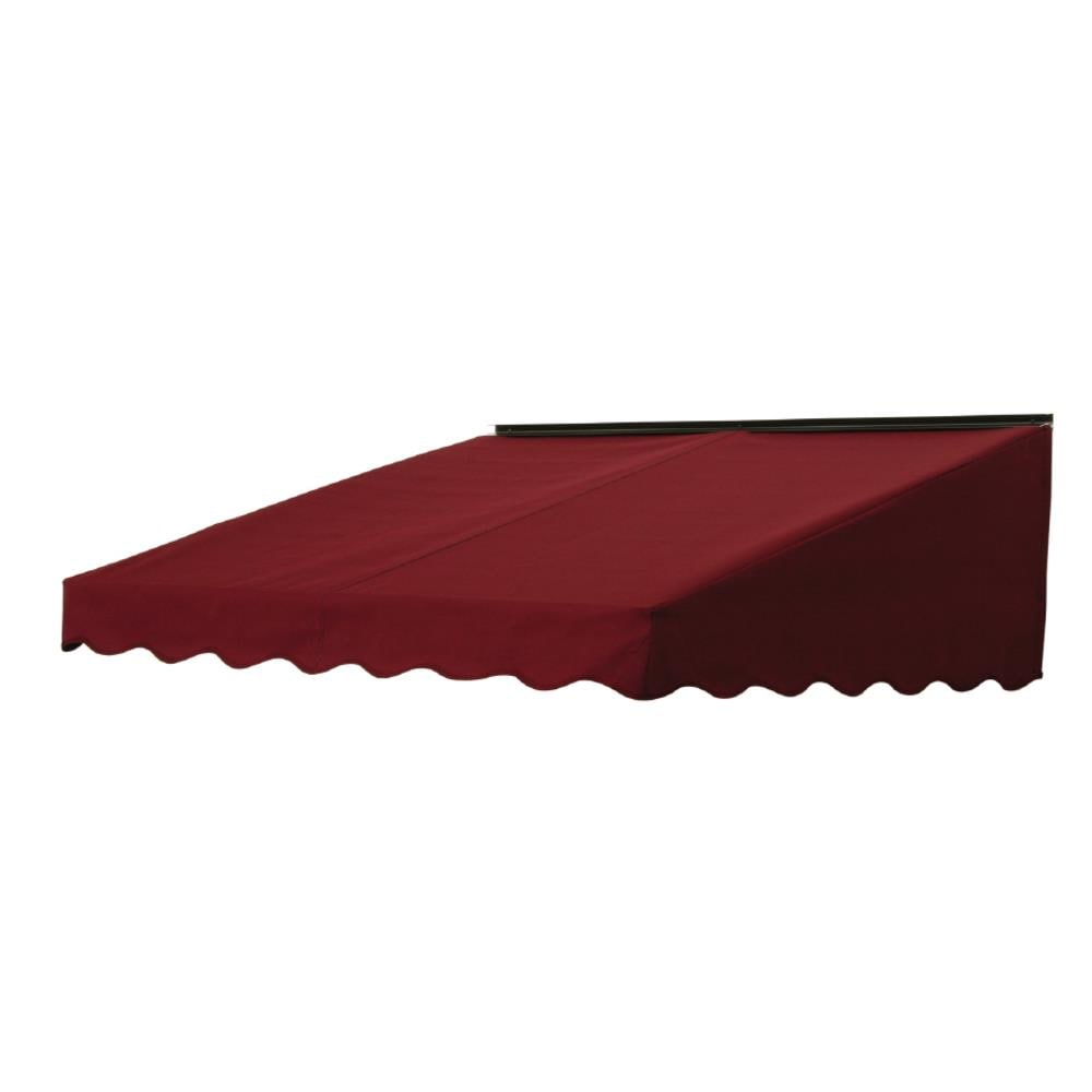 NuImage Awnings 2700 46-in Wide x 47-in Projection x 17-in Height Fabric Burgundy (4631) Solid Fixed Door Awning