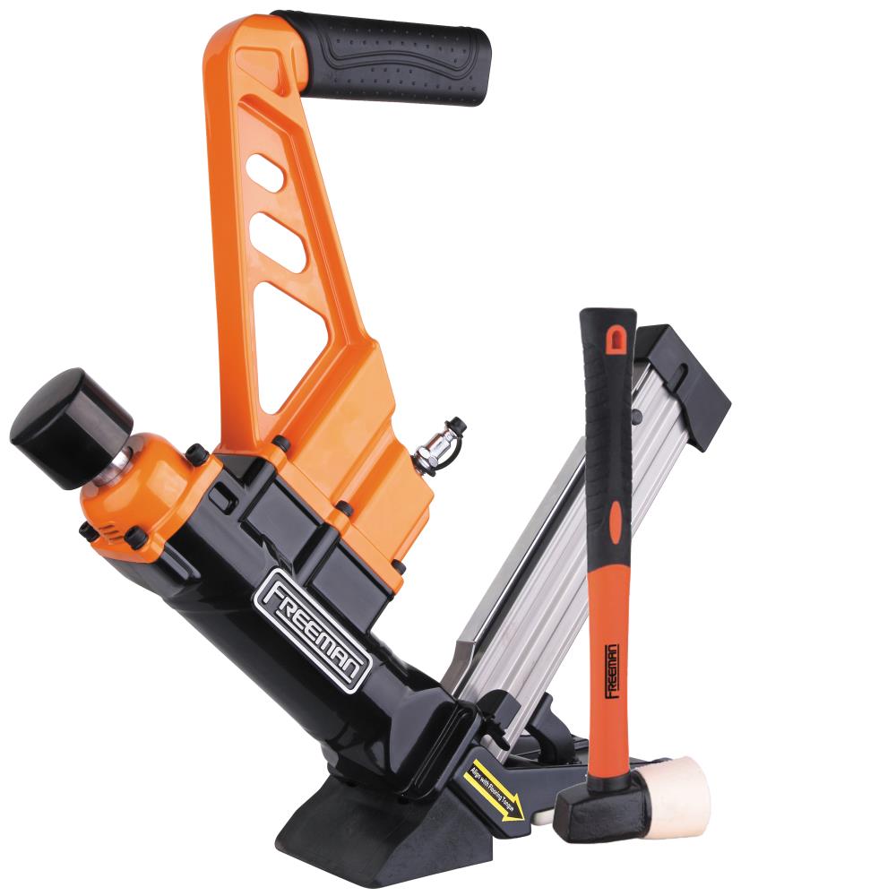 FREEMAN Pneumatic Flooring Nailer for 1/2-3/4-in Solid Tongue and Groove Flooring - 16-Gauge T-Cleats and L-Cleats PDX50C
