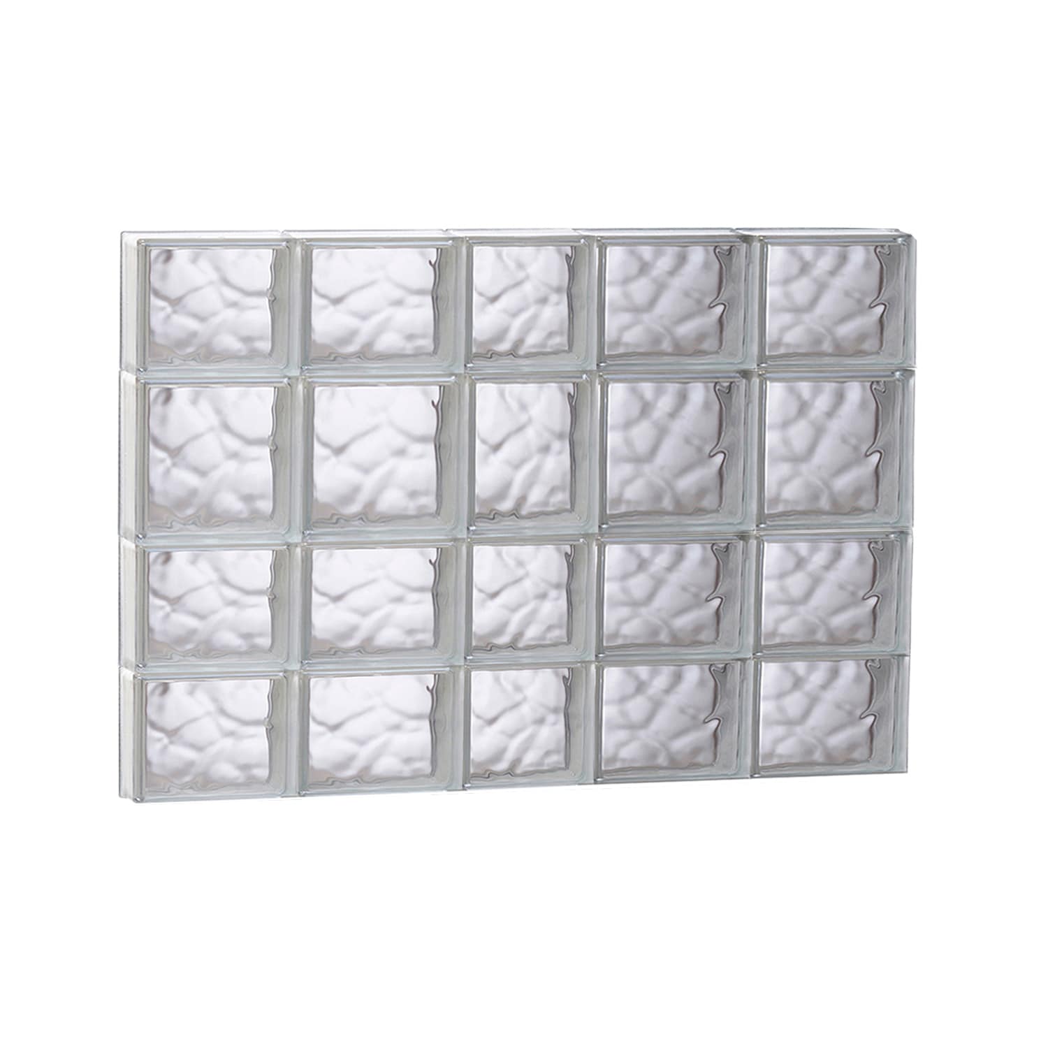 REDI2SET Wavy Glass 36-3/4-in x 25-in Frameless Replacement Glass Block Window