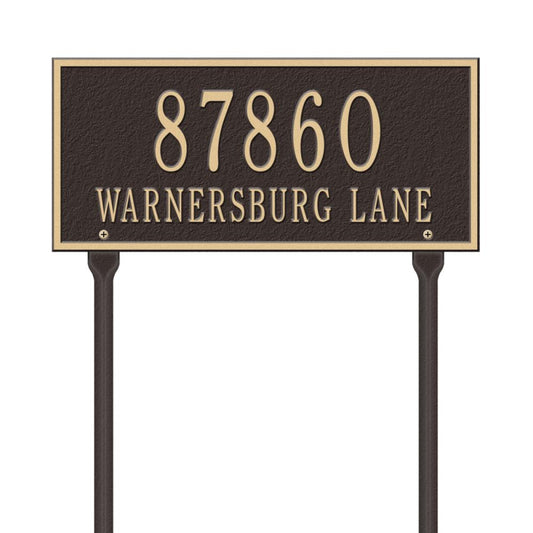 Whitehall 7-1/4-in H x 16-in W Bronze/Gold Aluminum Address Plaque 1323OG