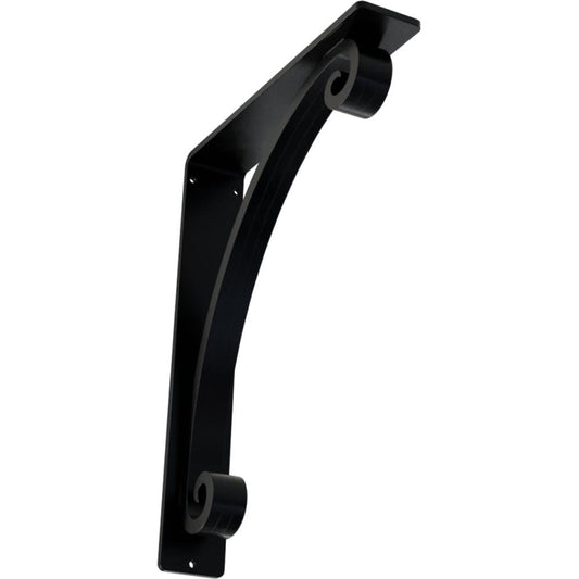 Ekena Millwork Legacy 10-in x 2-in x 12-in Black Wrought Iron Countertop Support Bracket BKTM02X10X12TLE