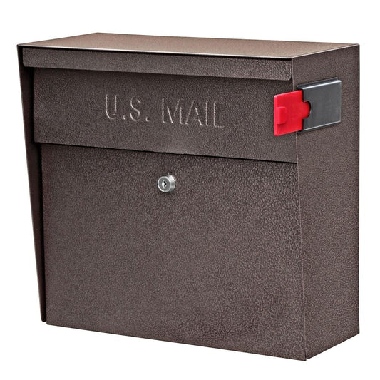 Mail Boss Wall Mount Bronze Metal Large Lockable Mailbox 7164