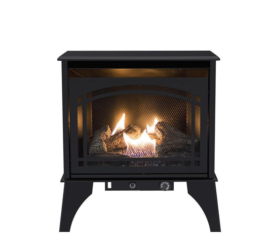 Pleasant Hearth 700-sq ft Dual-Burner Vent-free Freestanding Natural and Liquid Propane Gas Stove VFS2-PH20DT