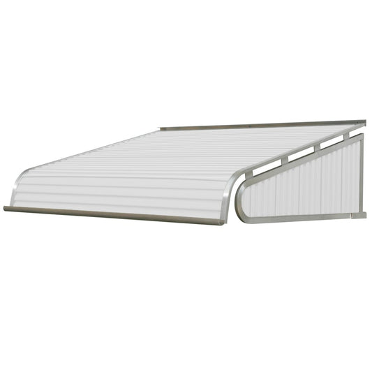 NuImage Awnings 1500 60-Inches Wide x 36-Inches Projection x 15-Inches Height Metal White Solid Fixed Door Awning