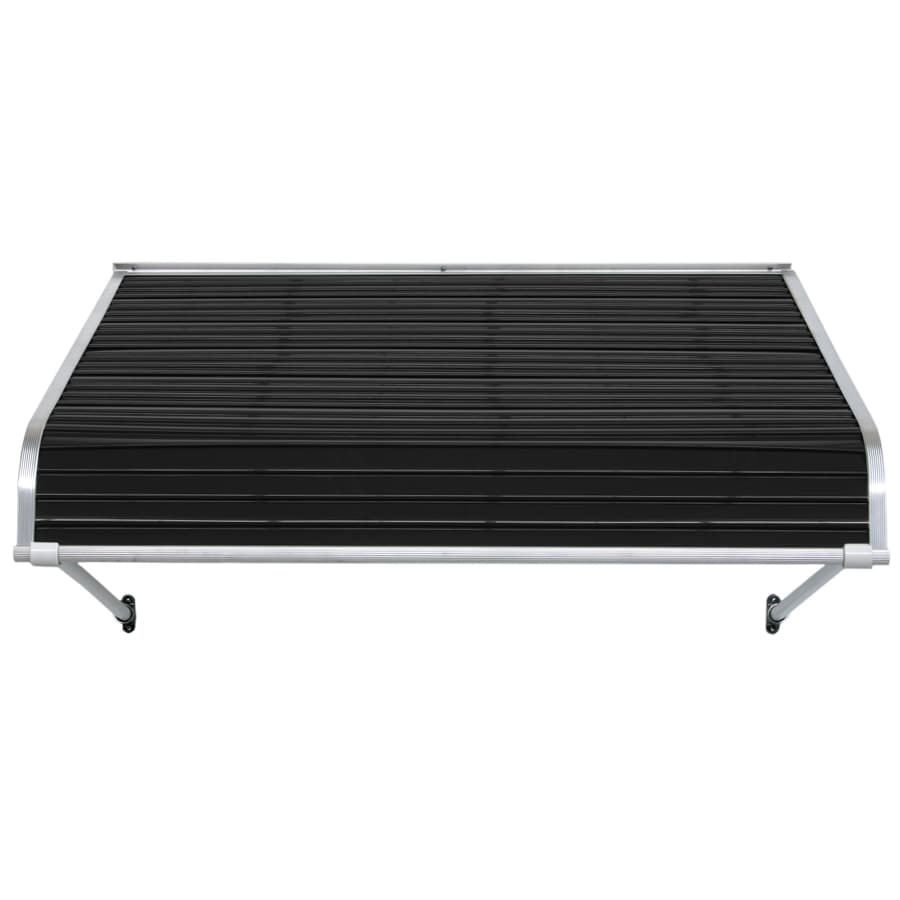 NuImage Awnings 1100 66-Inches Wide x 30-Inches Projection x 13-Inches Height Metal Black Solid Fixed Door Awning