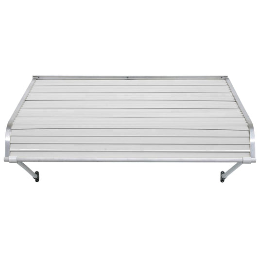 NuImage Awnings 1100 54-Inches Wide x 54-Inches Projection x 20-Inches Height Metal White Solid Fixed Door Awning