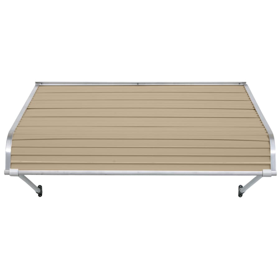 NuImage Awnings 1100 36-Inches Wide x 42-Inches Projection x 16-Inches Height Metal Sandalwood Solid Fixed Door Awning