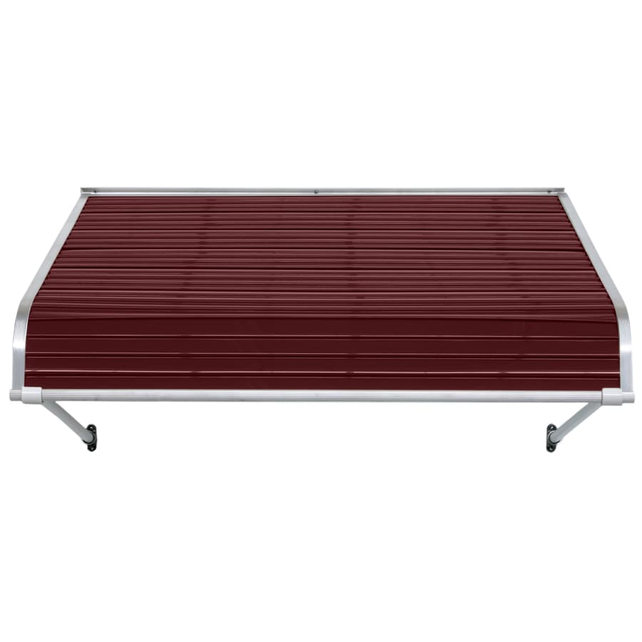 NuImage Awnings 1100 54-Inches Wide x 54-Inches Projection x 20-Inches Height Metal Burgundy Solid Fixed Door Awning