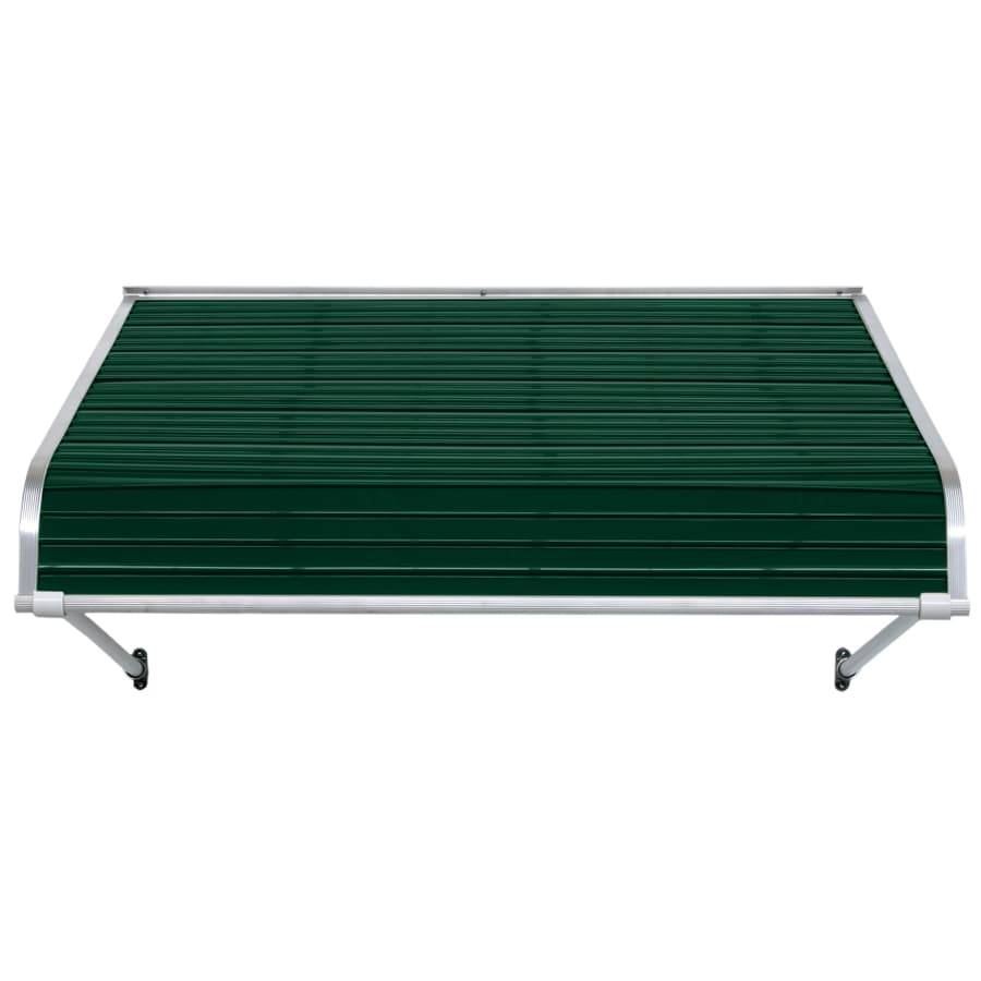 NuImage Awnings 1100 60-Inches Wide x 42-Inches Projection x 16-Inches Height Metal Evergreen Solid Fixed Door Awning