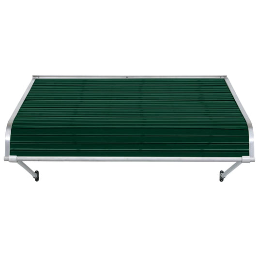 NuImage Awnings 1100 60-Inches Wide x 42-Inches Projection x 16-Inches Height Metal Evergreen Solid Fixed Door Awning