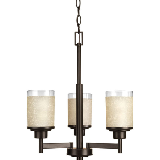 Progress Lighting Alexa 3 -Light Antique Bronze Modern/contemporary For Use in Bedrooms, Dining Rooms, Foyers, Kitchens, Living Rooms Chandelier 783342