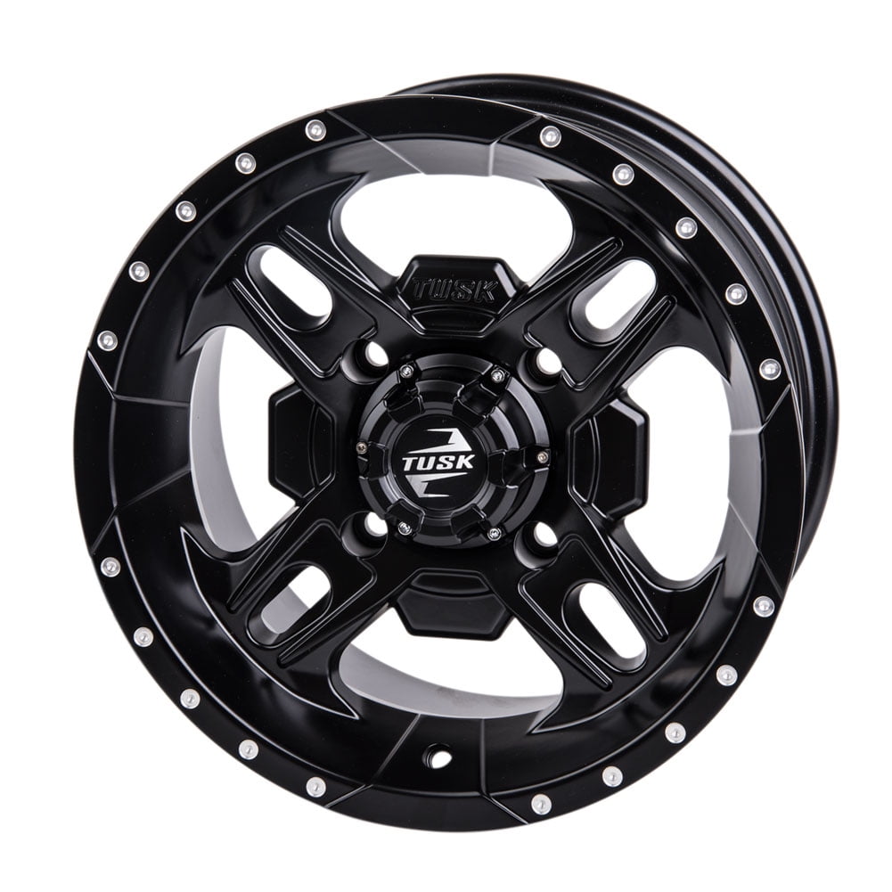 4/110 Tusk Beartooth Wheel 12x7 5.0 + 2.0 Matte Black For HONDA TRX 520 4x4 FOREMAN EPS 2022