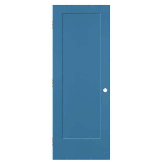 Masonite 30-in x 80-in Blue Heron Hollow core 1-panel square Right hand Smooth Prefinished Molded composite Flat Jamb Single Prehung Interior Door