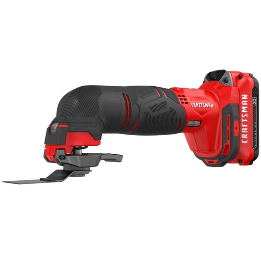 CRAFTSMAN V20 20-volt Max Cordless Variable 15-Piece Oscillating Multi-Tool Kit with Soft Case (1-Battery Included) CMCE500D1