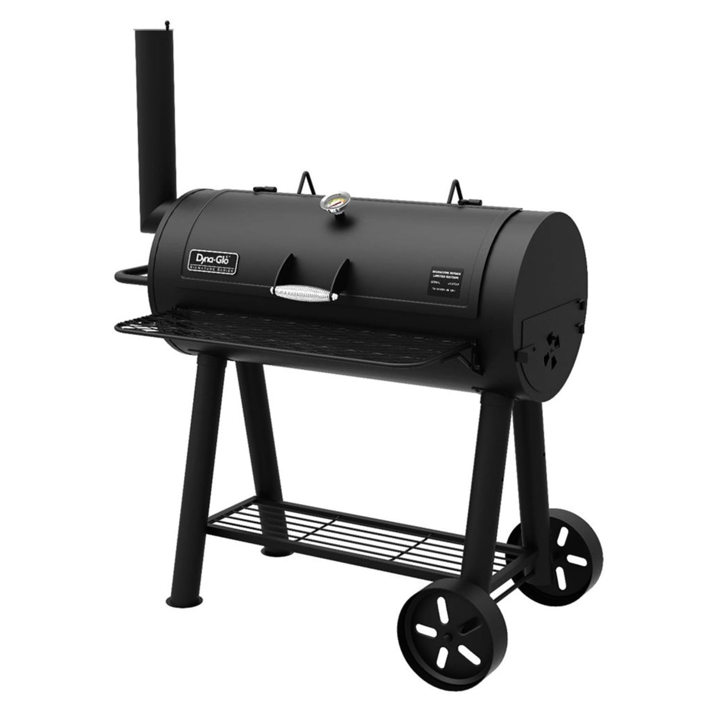 Dyna-Glo Signature Series 51.18-in W Black Barrel Charcoal Grill DGSS675CB-D