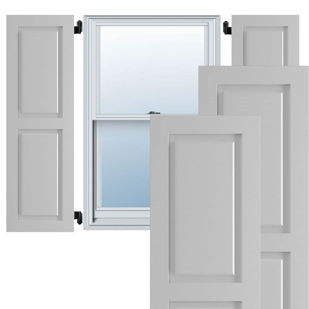 Ekena Millwork 15-in W x 63-in H Primed Paintable/Stainable Raised panel Exterior Shutters ( 2 -Pack )