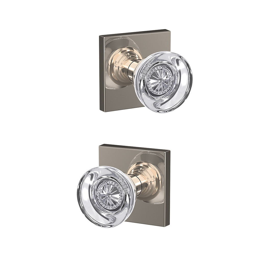 Schlage Custom Hobson- Collins Polished Nickel Interior Bed/Bath Hall/Closet Combined Door Knob FC21 HOB 618 COL