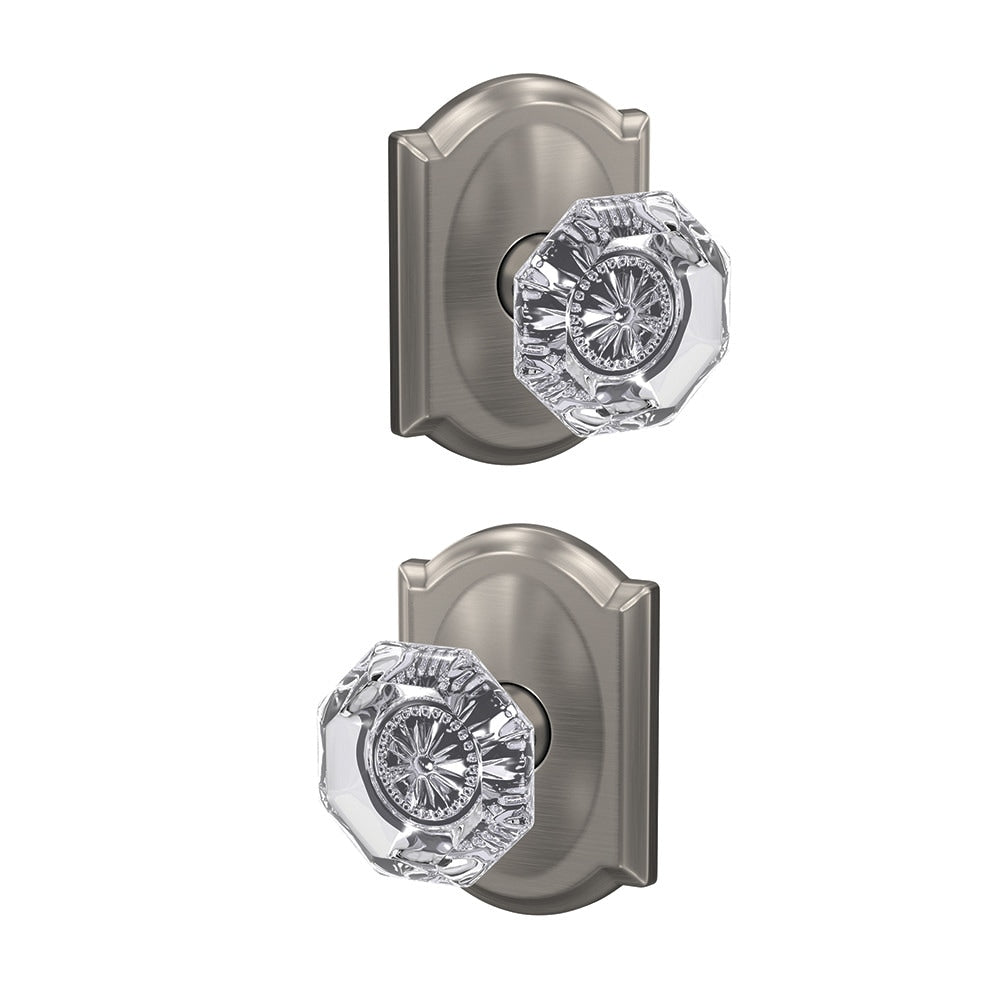 Schlage Custom Alexandria- Camelot Satin Nickel Interior Hall/Closet Dummy Door Knob FC172 ALX 619 CAM