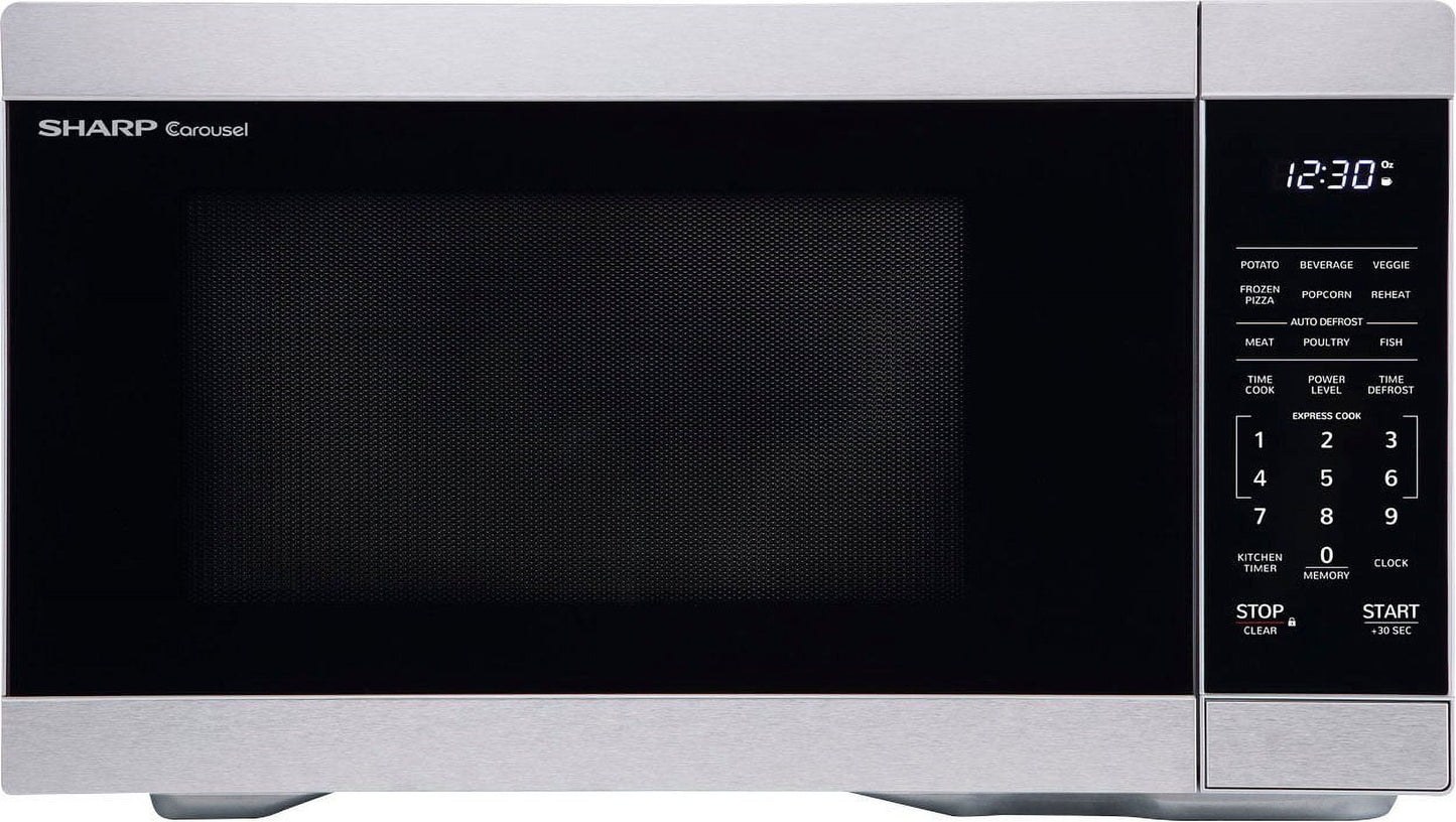 1.1 cu ft Stainless Countertop Microwave with 1000 watts - Silver