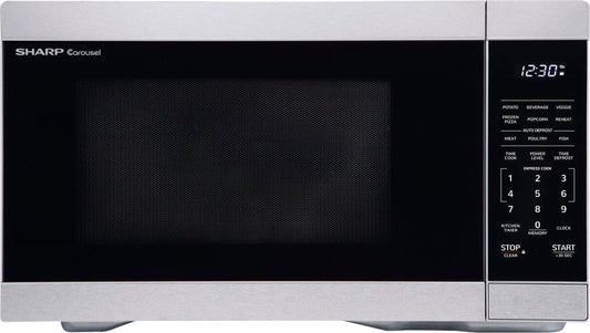 1.1 cu ft Stainless Countertop Microwave with 1000 watts - Silver