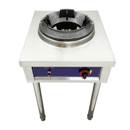10" Commercial LPG Wok Single Burner Gas Stove With Flame Failure Protection