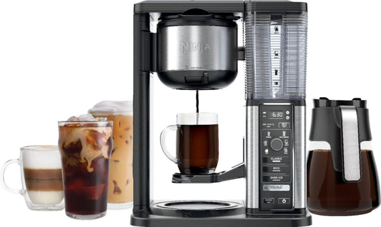 10-Cup Specialty Coffee Maker with Fold-Away Frother and Glass Carafe CM401 - Black/Stainless Steel