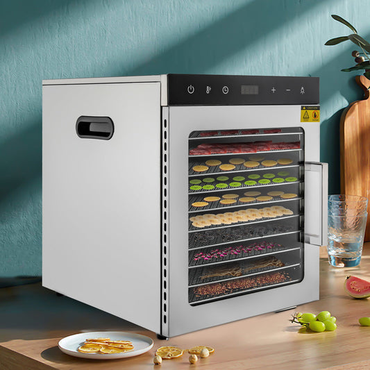 10 Trays Food Dehydrator Machine 800W Commercial Fruit Jerky Herbs Meat Dryer