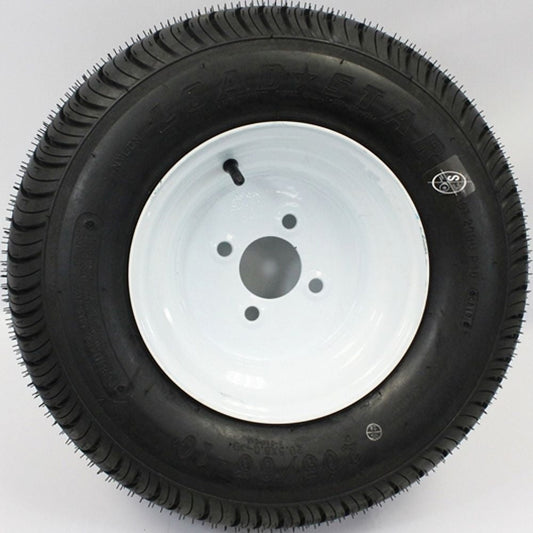 Southwest Wheel 10" x 6" 4-4" Bolt Circle White Trailer Wheel, 6", 4 Lug