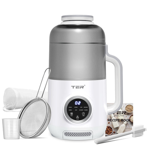 10-in-1 Nut Milk Maker Blender, Milkshake Maker 40oz Capacity, Auto Clean, Keep Warm, Homemade Plant-Based Milk, Almond, Cashew, Oat, Fruit