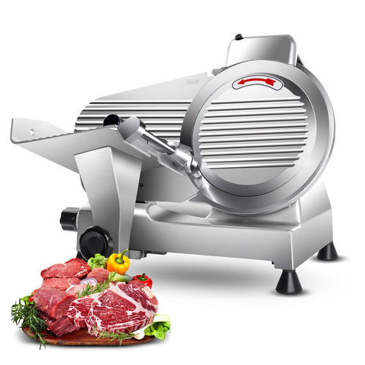 10 inch Commercial Meat Slicer 240W Electric Frozen Meat Cheese Food Slicer New