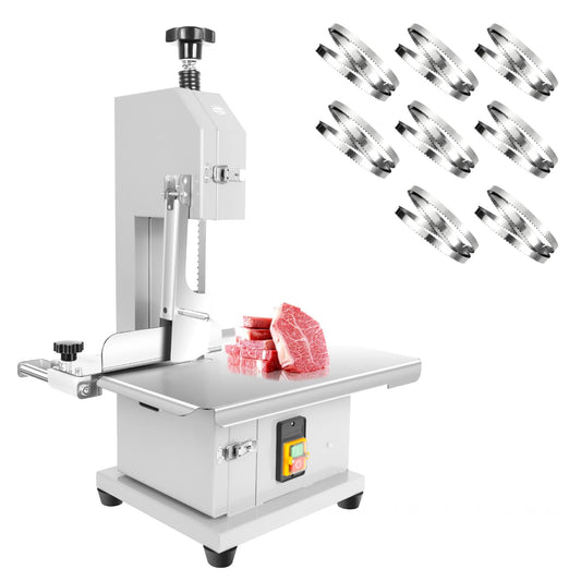 1000W Electric Meat Cutting Machine, Sharp Removable Blade, Stainless Steel Tabletop, Used in Supermarkets Meat, Factories, Restaurant Kitchens