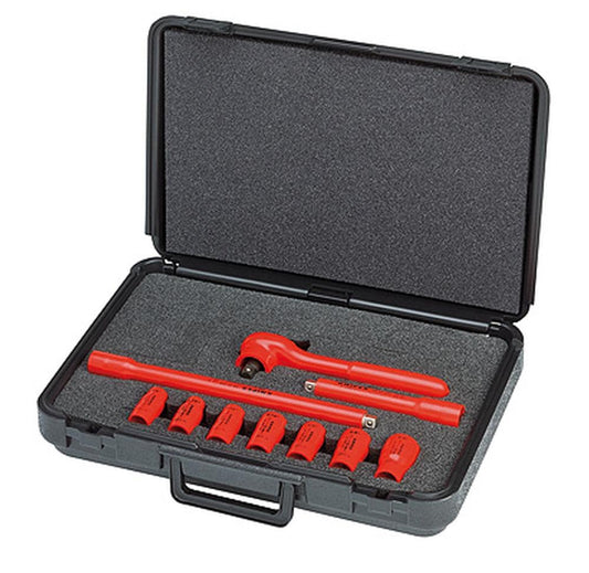KNIPEX 3/8-in Drive Standard (SAE) Deep Socket Set (10-Pieces) 98 99 11 S3