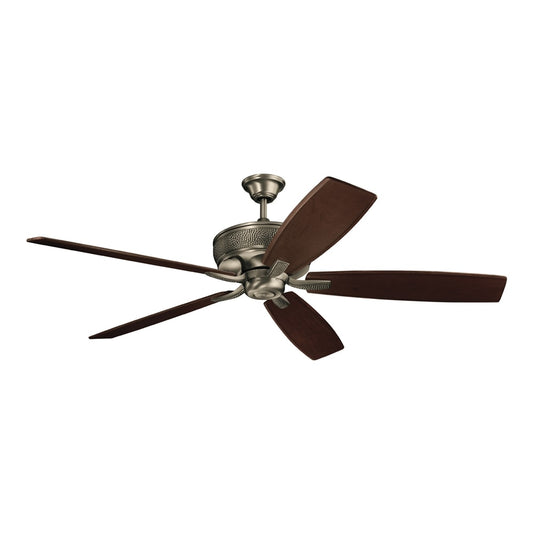 Kichler Monarch 70-in Burnished Antique Pewter with Cherry/Weathered White Walnut Blades Ceiling Fan Light Kit Compatible ( 5 -Blade ) 1254134