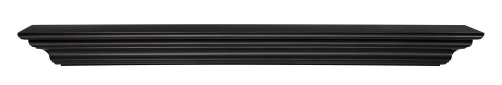 Pearl Mantels 60-in W x 5-in H x 10-in D Black Hollow Composite Traditional Fireplace Mantel 618-60B
