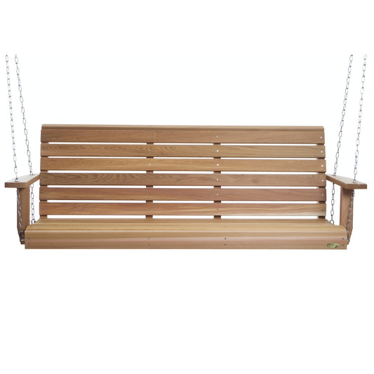 All Things Cedar 2 -person Natural Cedar Wood Outdoor Swing