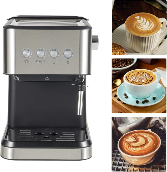 1050W 110V Semi-automatic Coffee Machine with 50.73 Ounces Water Tank, Small Drip Coffee Machine Expresso Coffee Machine Cappuccino Machine Espresso Machine Maker for Cappuccino Latte Macchiato